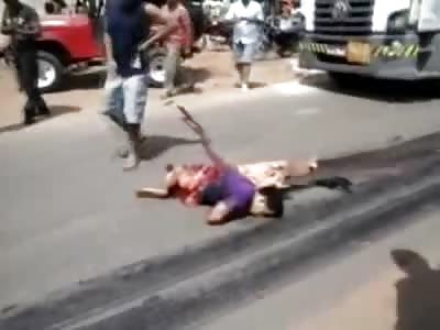 Man is Ripped open on Street Following Accident