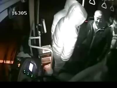Thugs Drag Scared Bus Driver off the Bus and Beat him Sensless