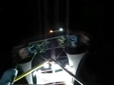 Girl hangs on for her Life in Amusement Park Ride gone Horribly Wrong (Watch Slow Motion)