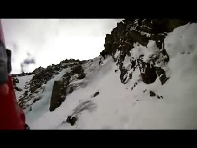 SHIT! Scary POV Footage of man Falling off a Mountain While Climbing (He Survives)