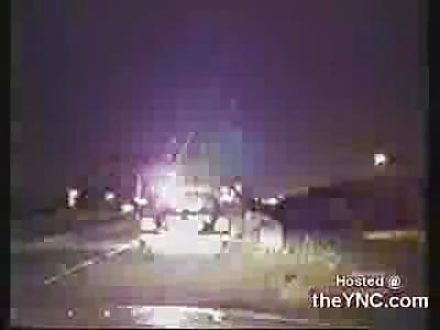 Truck Slams into Two Cops
