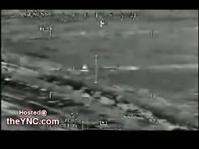 Terrorist goes Airborne from a 30mm Apache Cannon