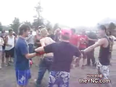 Kid at a Party gets a Brutal One Punch Knockout