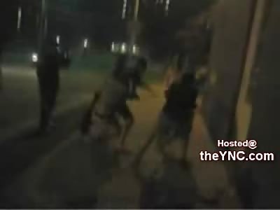 Intense Streetfight Breaks Out after a College Football Game