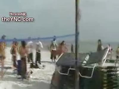 Kid on Spring Break gets his Ass Kicked then Kicked in the Face by his own Girlfriend
