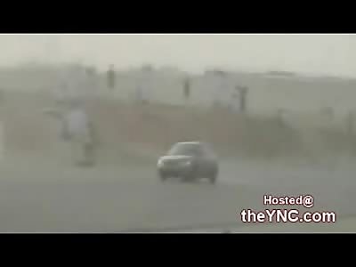 Arab Man Ejected from Vehicle During Terrible Crash