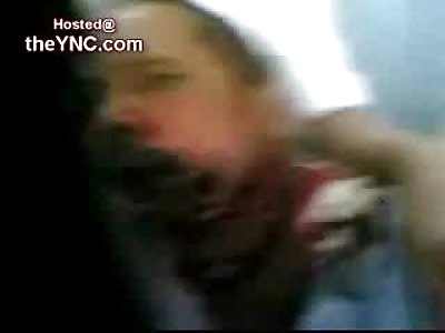 Short Video of Man with Horrific Open Neck Wound