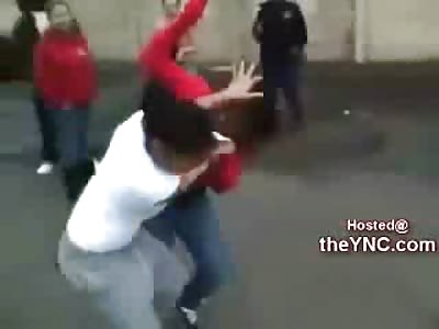 Girl in White Shirt Delivers Epic Beating to her Rival in the Street