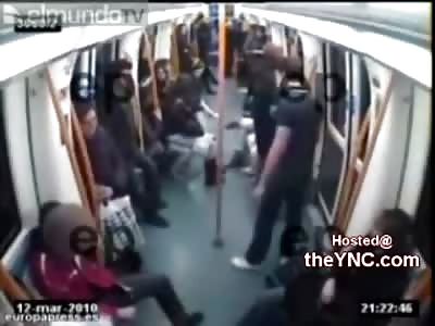 Anti-Fascist Delivers Brutal Beating to Nazi on Subway