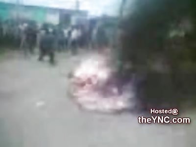 GRAPHIC Violence from Kyrgyzstan : Man Burned Alive over Ethnic Conflict