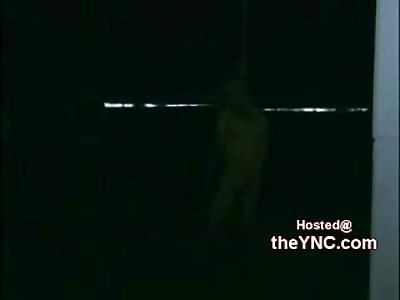 Drug Cartel leaves Naked Example Hanging from Highway Overpass