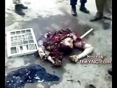 Graphic Aftermath of Attack on Baghdad Central Bank Suicide Bombers Ripped in Half (6/22/2010)