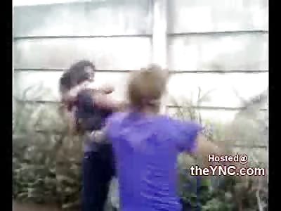 Psychotic Female gives Brutal Wedgie and Choke in Street Fight