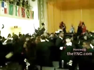 Oh Ma Goodness: Ghetto Graduatino Ceremony ends in Brawl between Teachers...Students..Guys and Girls
