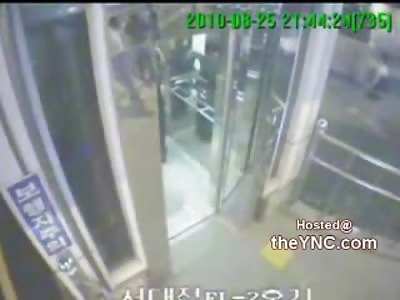 What Are You Doing? Impatient Disabled Man in Mobile Handicap Chair Falls through Elevator to his Death