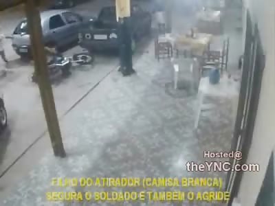 Shooting Outside of Cafe Leads to Two Guy Fighting for their Lives