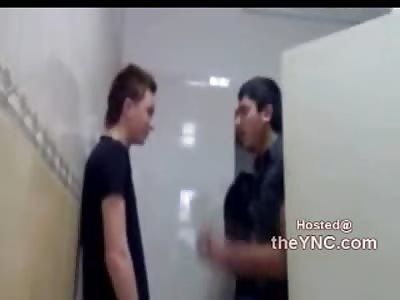 Russian Bully Takes Free Shot on Nerd .... Nerd Answered with Fury Punking the Bully 