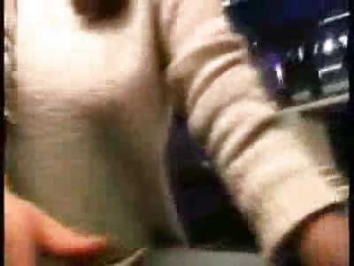 Girl Sucks Boyfriend off in Pubic Train Video #1