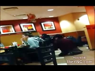 Father Protects Family From Drunken Hobo in McDonalds 