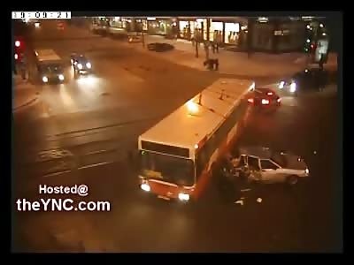 Woman Passenger is Ejected and Thrown into a Bus