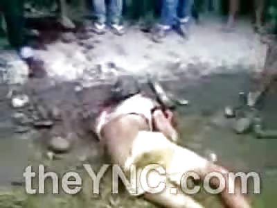 Graphic Video shows Man Slowly Killed by Stoning (Different Cell Phone Video)
