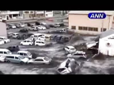 Japan Earthquake: Footage of Moment Tsunami Hit