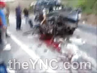 2 Females and One Man Killed in Brutal Crash, someones Leg in the Back Seat (Watch Full Video)