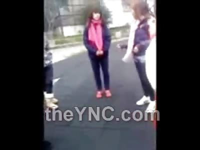 Crazy Bitches Beat and Humiliate Poor Girl