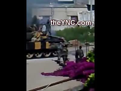 Man Run Over by a Tank...Twice 
