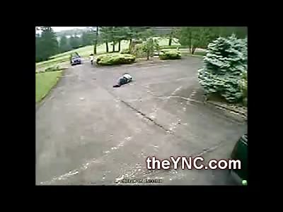 Poor Guy or Idiot? Gets Run Over TWICE by 2 Different Trucks