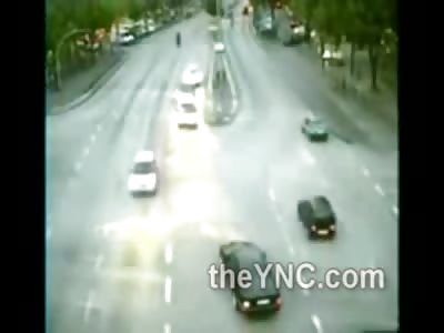 Biker Killed instantly when He Lands on his Head in Brutal Accident