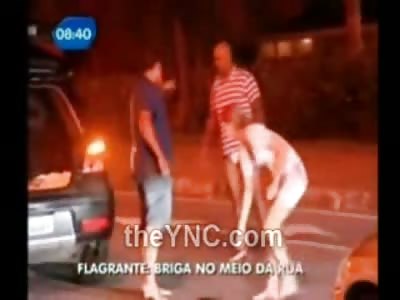 Man Beats His Sisters Boyfriend for Hitting her .... While in his Underwear
