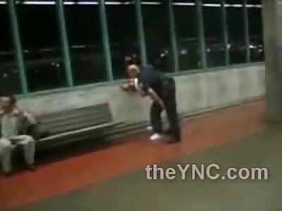 Cop Slams Guy through Window like a Boss