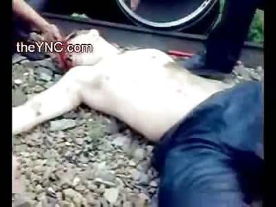 A Nightmare..Boy Hit by a Train dying from Blood Loss as his Friends DO NOTHING for 6 Minutes (Gruesome Severed Legs)
