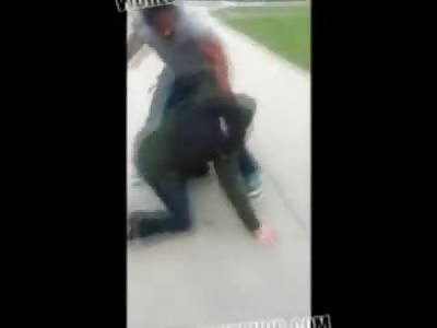 Kid gets a Ridiculous Beating over his Sneakers by Group of Thugs