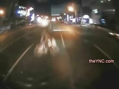 Dashcam Killer uses a Bus to Catapult Bicyclist 15 Feet down the Street