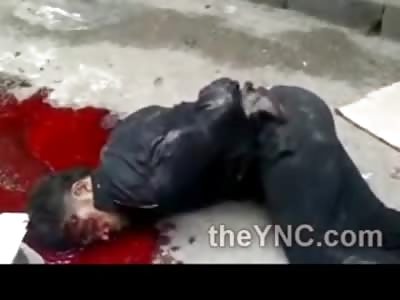 Dead Syrian Protestor Sniped Right Between the Eyes