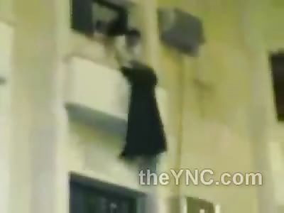 Arab Man Throws Wife out of Window 