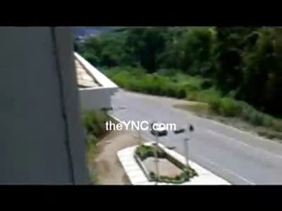 Man picking something off the Street is Killed Instantly by Speeding Motorcyclist