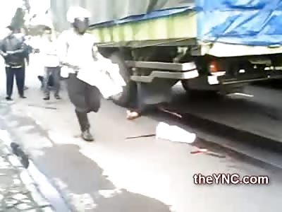 3 More Different Angles of Lady Crushed Underneath Truck