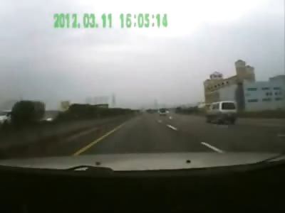 Brutal Double Rollover caught on 2 different Dash cams at the Same Time