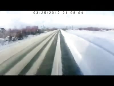 Driver goes Snow Diving with his Car