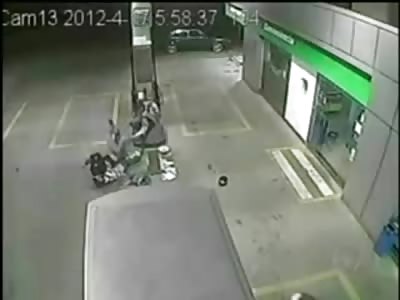 Man Beaten to Near Death at a Gas Station gets hit with almost Everything