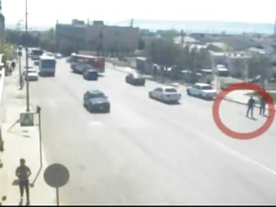 You CANT Outrun a Car, Man launched down the Highway in Fatal Accident