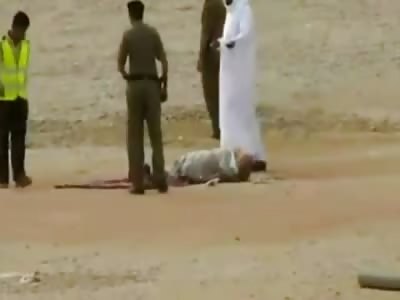 Slow Motion Beheading by Sword with Squirting Aftermath in Saudi Arabia 