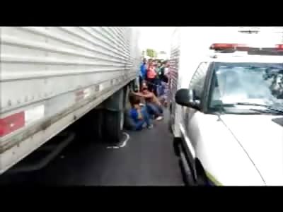Shocked Family cries over Blood Trail and Child under Truck 