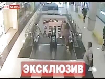 Small Child Falls 2 Stories in Shopping Mall.. 2 Different Camera Angles