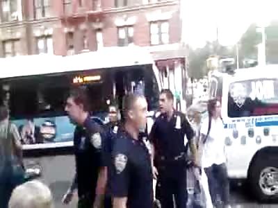 NYPD Officer Shoots Homeless Mans Dog....Crowd Chastises the Officer