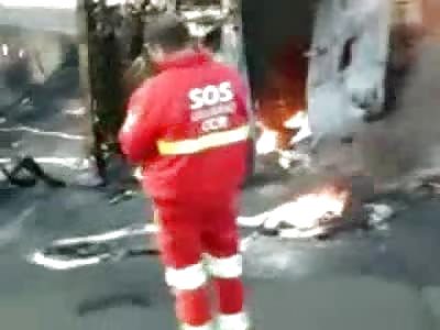 Truck Driver Burned to Death