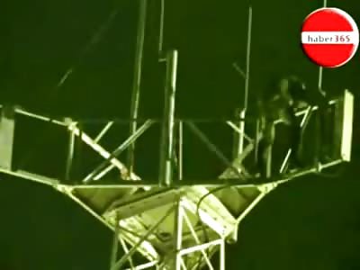 Maniac hangs from Radio Tower and Falls to his Death in a Spectacular Suicide....(NEW VIDEOS BELOW)